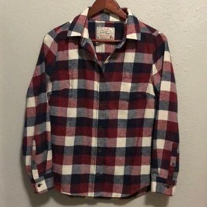 Flannel Button-down Top